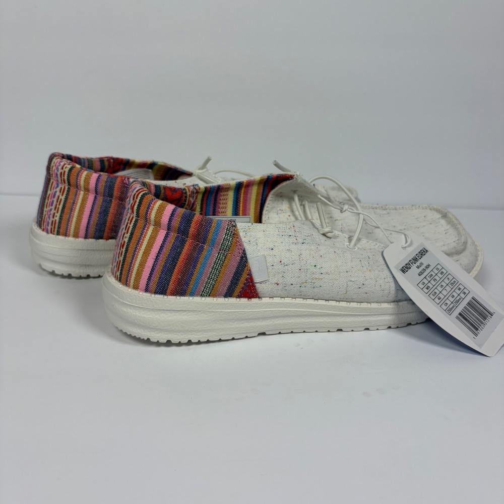 Hey Dude Wendy Funk Eureka Multi Color‎ Speckled Boho Loafers Coast Womens Sz 9
